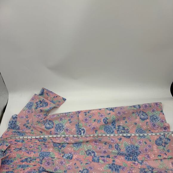 VTG MODELS COAT Womens House Jacket Floral Snap Cotton Size 8 Pockets Midi - Picture 9 of 10